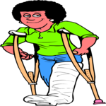 Broken Leg 02 Clip Art