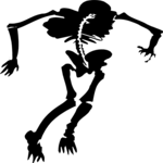 Skeleton Silhouette Clip Art