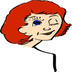 Woman Winking 1 Clip Art