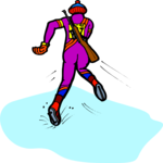 Skier with Hunting Rifle