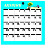 52 August - Tues Clip Art