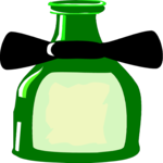 Champagne Bottle 08 Clip Art