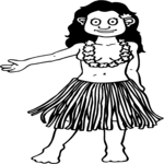 Hula Dancer 2 Clip Art