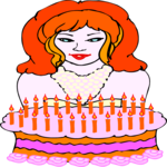 Blowing out Candles 09 Clip Art