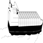 Cargo Ship 05 Clip Art