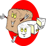 Bread & Cheese Clip Art