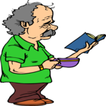 Man Reading 2 Clip Art