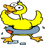 Duck with Innertube 1 Clip Art