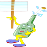 Sign - Bottle Man Clip Art