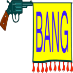 Gun - Bang Clip Art