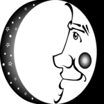 Man in Moon Frame Clip Art
