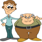 Man & Grandfather Clip Art