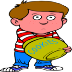 Boy with Cookie Jar Clip Art