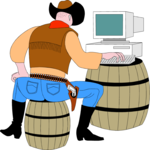 Cowboy - Techno Clip Art