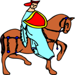 Woman on Horse Clip Art