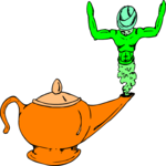 Genie & Lamp 8 Clip Art