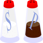 Salt & Pepper Shakers 08 Clip Art