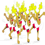 Reindeer Doing Aerobics 4 Clip Art