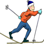 Skier - Cross Country 3 Clip Art