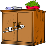 Child-Proof Cabinets Clip Art