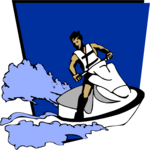 Jet Skiing 18 Clip Art