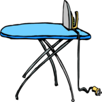 Iron & Ironing Board 2 Clip Art