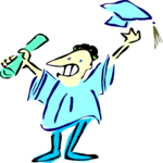 Graduate Throwing Cap (2) Clip Art