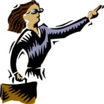 Woman Pointing 3 Clip Art