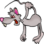 Rat Holding Tail 2 Clip Art