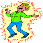 Man - Zapped Clip Art