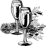 Champagne Flutes 1 Clip Art