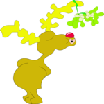 Reindeer with Mistletoe Clip Art