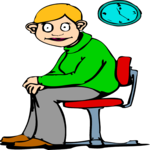 Woman Waiting Clip Art