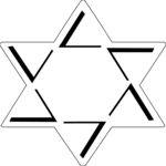 Star of David 16 Clip Art