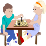 Playing Chess 4 Clip Art