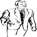 Man in Suit 3 Clip Art