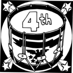 July 4th - Drum Clip Art