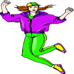 Girl Jumping Clip Art