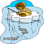 Eskimo Fishing 2 Clip Art