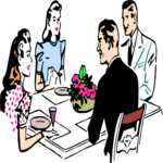 Family Dining 2 Clip Art