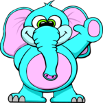 Elephant Waving Clip Art