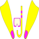 Snorkel, Mask & Fins Clip Art