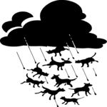 Raining Cats & Dogs 1 Clip Art