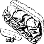 Sandwich - Roast Beef Clip Art