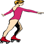 Roller Skating 2 Clip Art