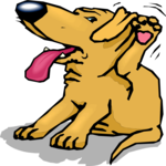 Dog Scratching 6 Clip Art