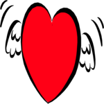 Heart - Flying 2 Clip Art