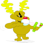 Reindeer Snowball Fight 14
