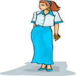 Woman Standing 19 Clip Art