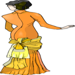 Woman in Dress 52 Clip Art